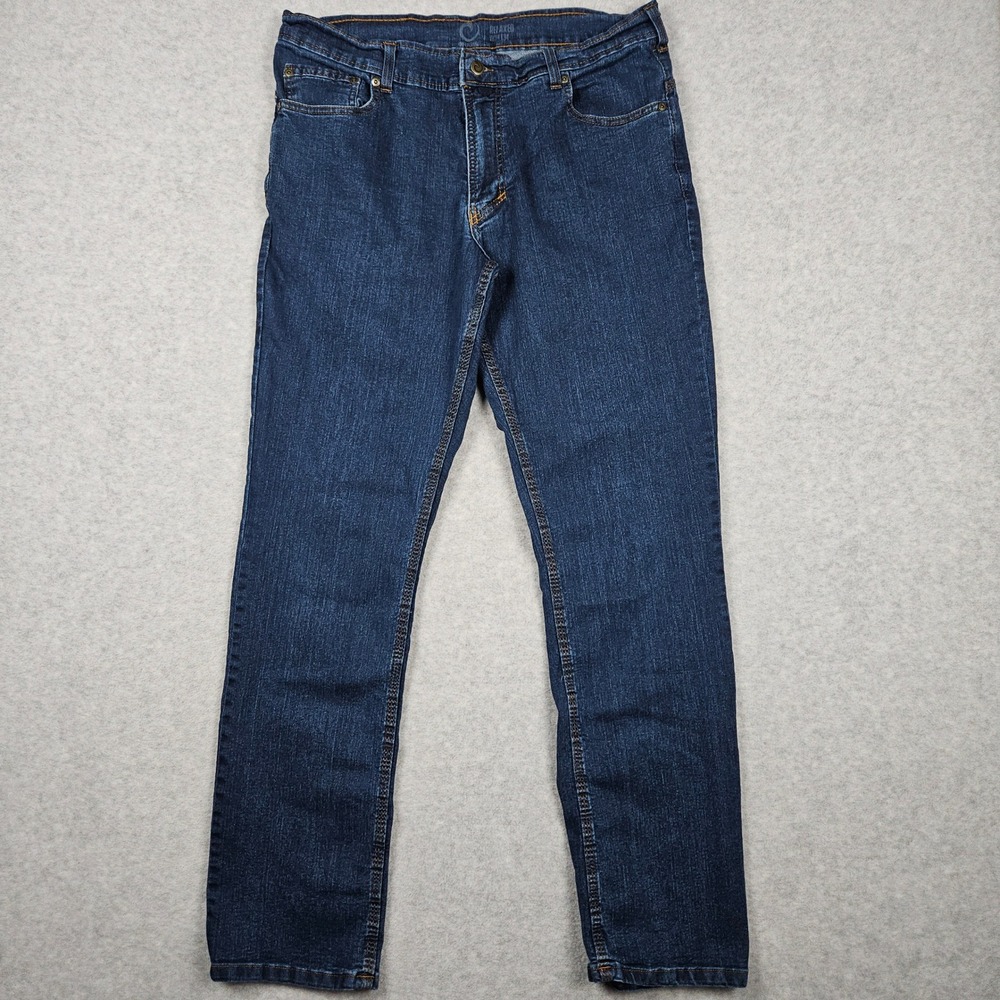 Origin Men's 34x34 Blue Denim Jeans Relaxed Delta 68 Performance Denim USA Made